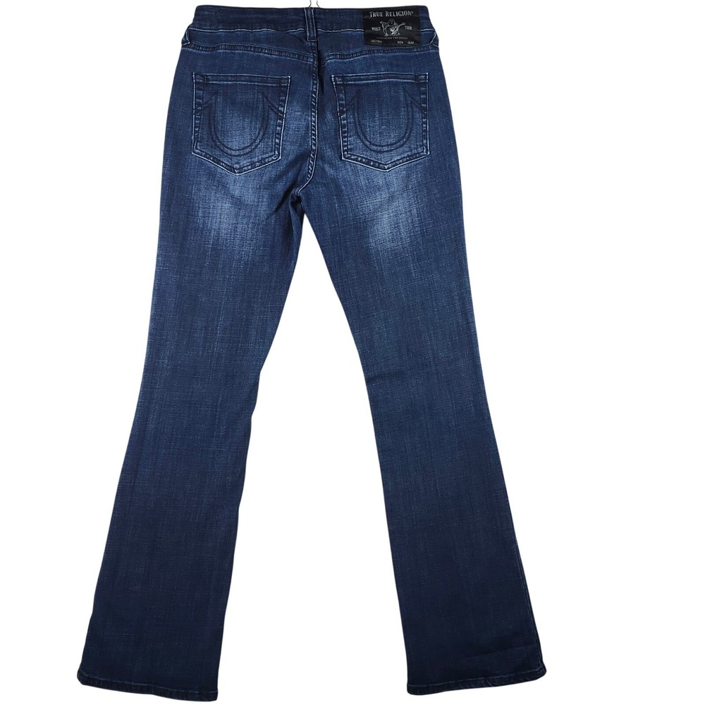 True Religion Becca Bootcut Jeans Womens 30 Blue Excellent Mid Rise Dark Wash - Picture 2 of 15